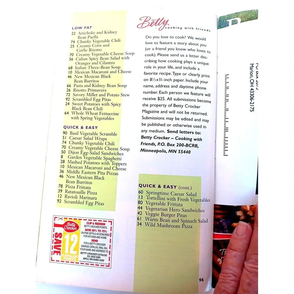 Lot of 4 Vintage Cookbook Magazines Betty Crocker Meals & IDA's Potato Recipes